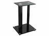 112281 Glass Floor Speaker Stands Pair Black