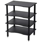 127678 Monoprice Monolith Electronics Features Tier Audio Stand Black 889028066324
