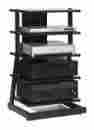22381 Z5ab Plateau Audio Stand W 5 Shelves In Black Oak Finish Id