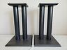 40-1327a Radio Shack Black Wooden Square Speaker Stands