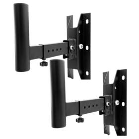 5 Core 810047166153 Pair Of Speaker Stand Wall Brackets Heavy Duty Swivel Tilt Adjustable Black