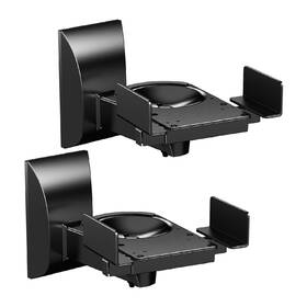 5 Core 810144132501 Speaker Wall Mount Adjustable Shelf Holder Swivel 180 Degree Bookshelf Br