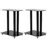 50911 Vidaxl Usa Aluminum Speaker Stands Black Safety Glass 8718475742104