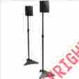77305018 Atlantic Satellite 2 Speaker Stands Black 031742050183