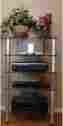 T1d-137 94061 Tier One Designs Clear Glass And Aluminum Component Audio Rack Id 892139001979