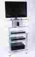 T1d-137tv 94064 Tier One Designs Clear Glass Tv Stand-audio Rack Id 892139001887