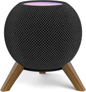 Aiweiwa 313044242207 Wooden Desktop Speaker Stand For Homepod Mini - Tripod Desk Holder 1 Pack