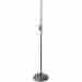 Ast4271b Audio2000s Finger-push Floor Microphone Stand With Cast-iron Round Base Black 844565001016
