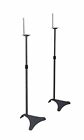 B000289dc6 Atlantic Adjustable Height Speaker Stands Set Of Holds Satellite Speakers