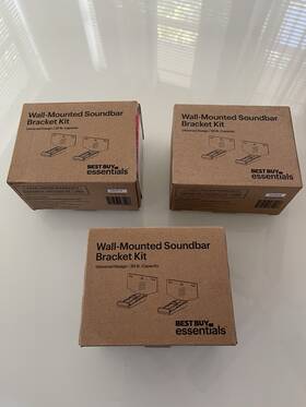 Be-sbm110 Best Buy Essentials Soundbar Fixed Wall Mount Universal Up To 20 Lbs Bracket Kit