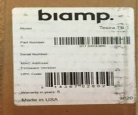 911.0474.900 Biamp Used Tesira Tb-1 T-bar Mounting Bracket For Suspended Ceiling Tile Grids
