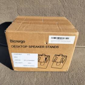 Ktljy2409067 Bicrergo Desktop Speaker Stands Pair Black Plastic Adjustable Monitor Riser