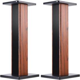 Bimiti 445002430401 Speaker Stands Wood Grain Universal Floor 24 Inch Stand Mou