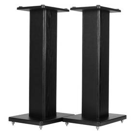 Bimiti 975597775843 24 Inch Speaker Stands Wood Grain Universal Floor Pair Heavy D