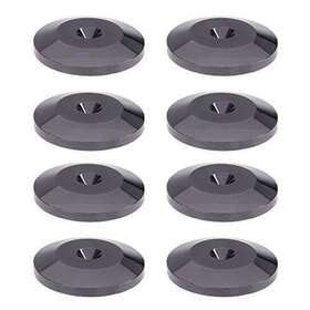 Bluecell World 604348745557 Pack Of 8 Black 24k Nickel Plated Speaker Spikes Pads Mats 5x25mm Is