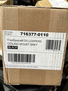 716377-0110 Bose Professional Black Ceiling Mount Bracket 4 Freespace Loudspeakers Nos