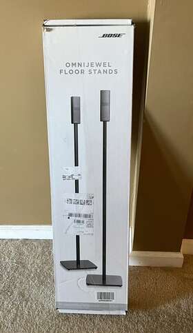 763197-0020 Bose Omnijewel Floor Stands - Black Finish In Box