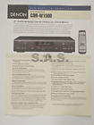Cdr-w1500 Denon Cd Recorder Product Brochure Mint