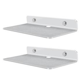 Ce Compass 843354120068 Small Floating Speaker Shelf Acrylic Wall Mount 9 Inch 2 Pack White