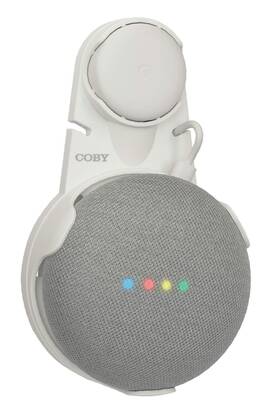 Coby 083832609412 Wall Outlet Mount Holder For Google Home Mini Smart Speaker Device Accessory
