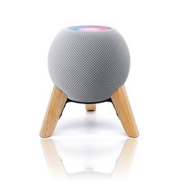 Counlisha 768477714898 Wood Stand For Homepod Mini Wooden Tripod Metal Frame White Oak Anti-slip