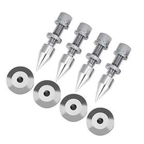 Dauerhaft 457846705063 4 Pcs Speaker Spike Setsilver Copper Anti-scratches Spikes Stand Foot