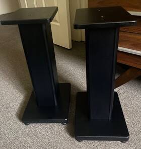 Dayton Audio 848791008979 20 Inch Universal Wood Speaker Stand Pair Black