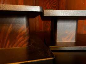Sswb6b Dayton Audio 6 Inch Universal Wood Speaker Stand Pair Black Burled Look