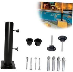 Develley008 Devalley Outdoor Deck Umbrella Stand Base Heavy Duty Steel Mount Universal