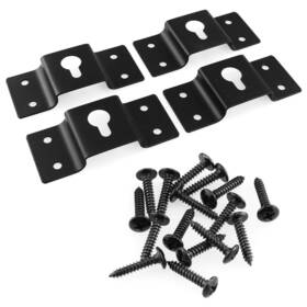 Dgzzi 719146967480 Hanging Speaker Bracket 4pcs Wall Mount Iron Hook Hanger Plate Connector With Mo