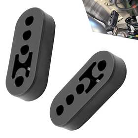 Dogmpn20 Dogary 4 Hole Exhaust Rubber Hanger Adjustable Hangers Support 2 Pcs Black