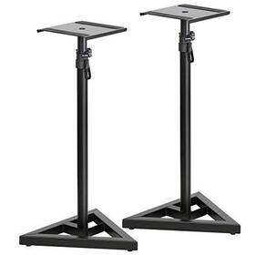 80-094 Duramex Tm Upgraded Height Adjustable Speaker Stands Mounts Two In Black