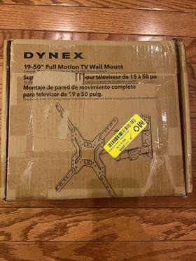 Dx-htmf1620 Dynex Full Motion Tv Wall Mount For Most 19 Inch - 50 Tvs Hm