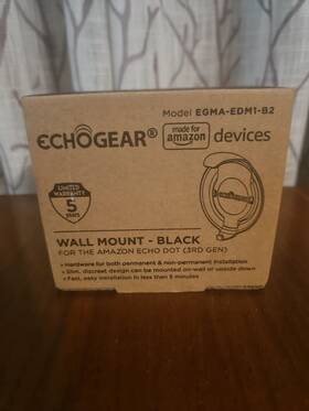 Egma-edm1-b2 Echogear Wall Mount-black 3rd Gen Edm1-b2