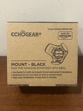 Egma-edm3-b2 Echogear Egmaedm3b2 Black Wall Mount For Amazon Echo Dot 4thgen Bracket Only