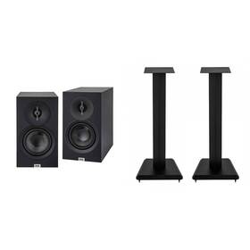 Elacbdl250417-03 Elac Ls10-b Speaker Stands And Db53-bk Black Bookshelves