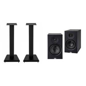 Elacbdl250417-04 Elac Ls10-b Speaker Stands And Db63-bk Black Bookshelves