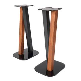 Eximus 691027000021 One Pair Fixed Height Universal Speaker Floor Stands - 600 Series Cedar Black