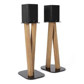 Ex-600w Eximus 691027000052 One Pair Fixed Height Universal Speaker Floor Stands - Oak 600 Series