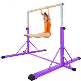 Fc Funcheer 796168601158 Gymnastics Bar For Kids Ages 3-15 35 Inch To 60 Adjustable Height 4ft Wide Bas