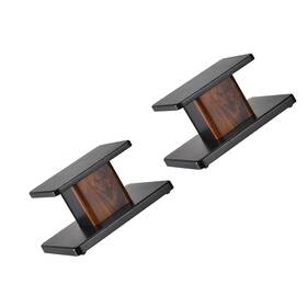 Fipux 609044659986 2 Pack Wood Speaker Stands 5.9 Inch 15cm Hollowed