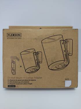 Flexson 057964002682 New Wall Mount Corner Adapter White Accessory For Sonos Era 100 Pair