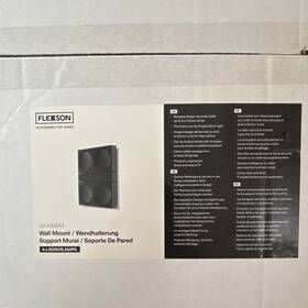 Sa-x4wm Flexson Wall Mount For 4 Sonos Amps Black Hinged Cable Management Lockable