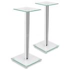 Glq9567201481557cs Pcs Glass Speaker Stand Each With Silver Pillar
