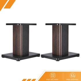 Gryfton 686130937289 Wood Grain Speaker Stands 1 Pair 11.8 Inch 30cm Universal Hollowed Audio Listening