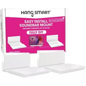 Hang Smart 445037679646 No Stud Diy Soundbar Mount White