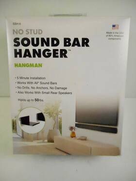 Sbh-6 Hangman 5280 Model No. No-stud Sound Bar Hanger Hanging Mount