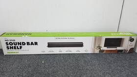 Sbs-32 Hangman No Stud Fixed Indoor Hanger Mounted Sound Bar Shelf Black New #sbs-32