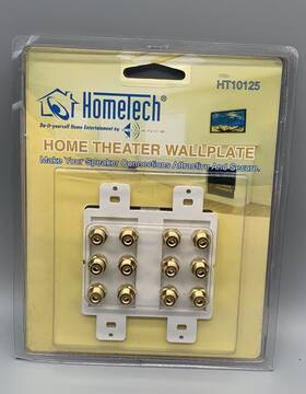 Ht10125 Hometech Home Theater 6 Speaker Wall Plate Junction Mounting Twist Connection