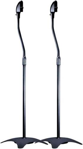 Inc. 445046759711 Satellite Speaker Floor Stands - Black Pair Supports Up To 5 Lbs. Each Height